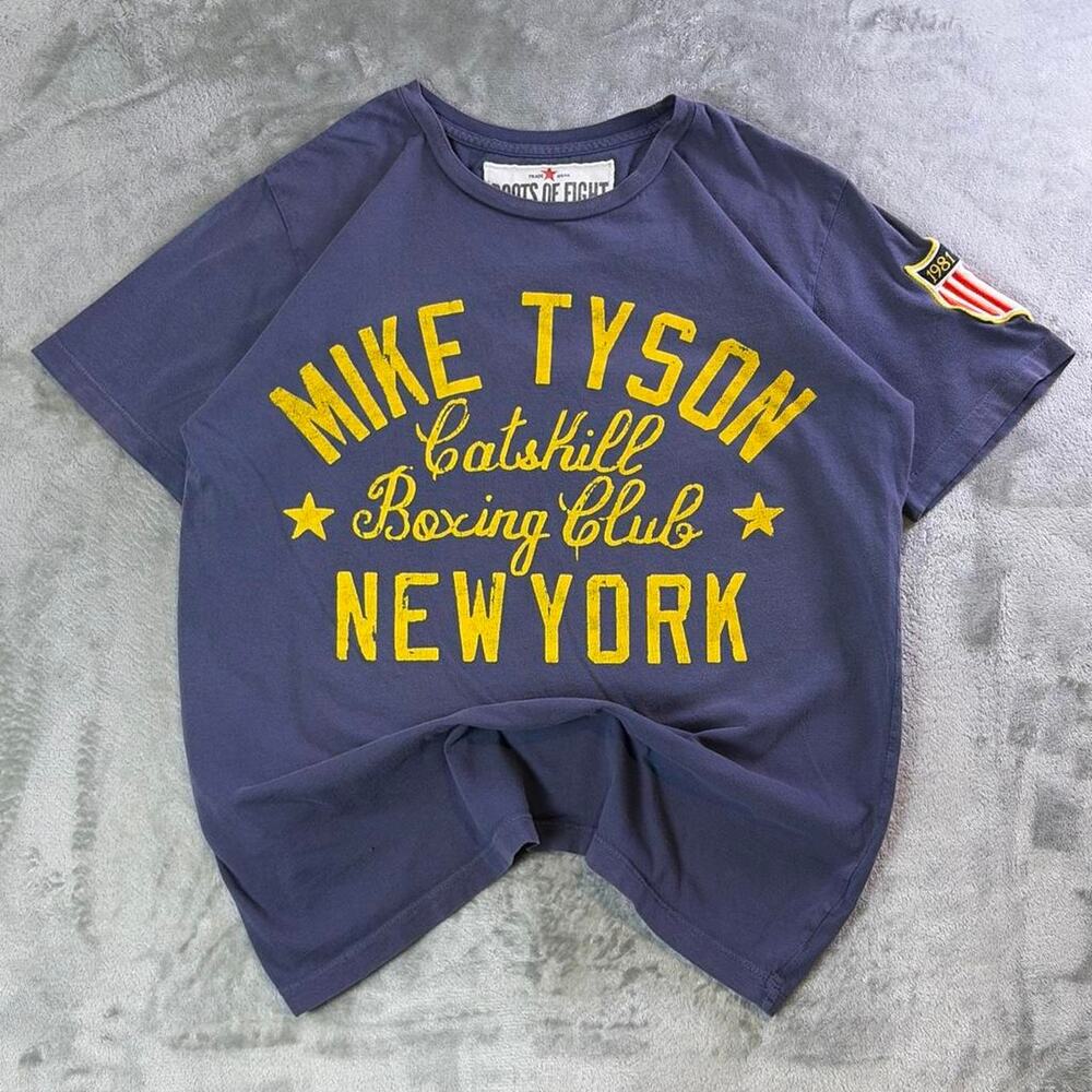 Roots Of Fight Mike Tyson Bloodlines Catskill Boxing Club T-Shirt Mens Medium